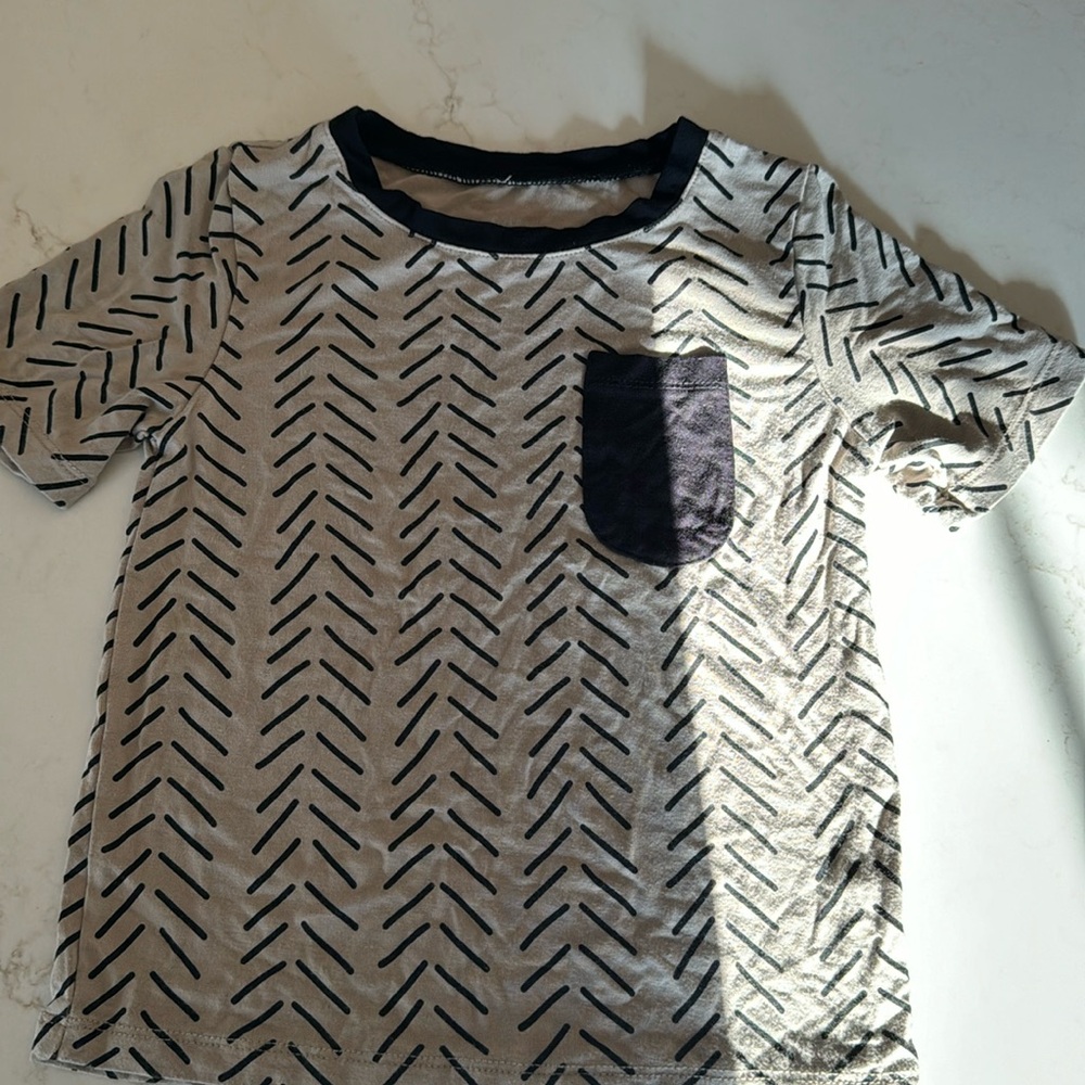 Kyte toddler tee in herringbone khaki 4t